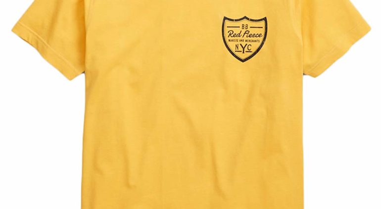 BrooksBrothersの半袖Tシャツ レッドフリース