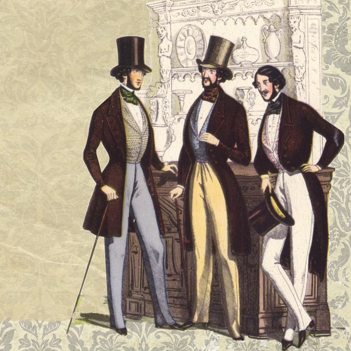 モダンファッションスタイル 上男性 19世紀 フランス ファッション