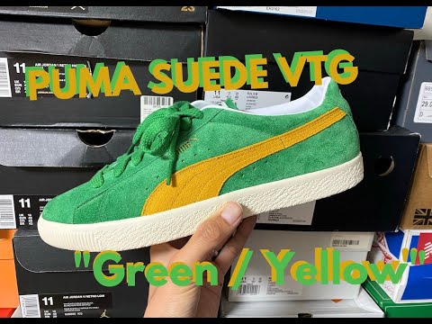PUMA SUEDE VTG "Green / Yellow" review & on feet