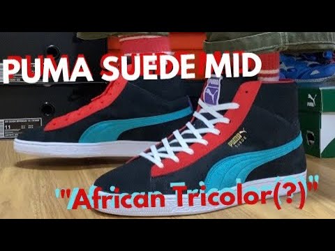 PUMA SUEDE MID XXI "African Tricolor / Multicolor" review & on feet！