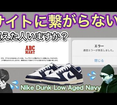 繋がらない、1月17日オンラインチャレンジ！Nike Dunk Low Aged Navy
